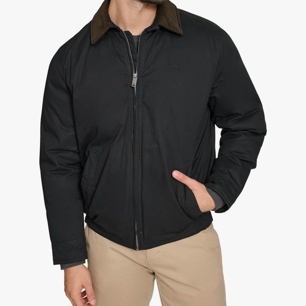 Dockers Men's Black and Brown Jacket